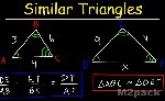 بحث عن تشابه المثلثات ونتائجه - نتائج تشابه المثلثات