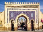 bab bou jeloud gate (blue gate) fez, morocco