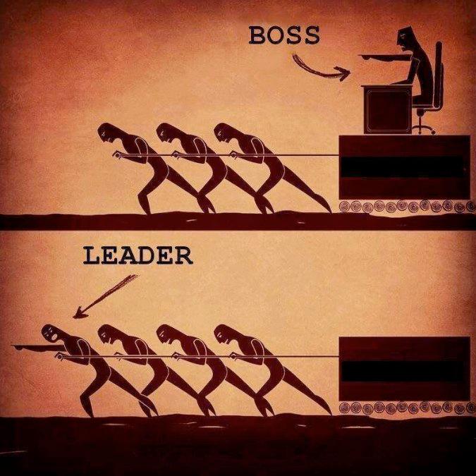 The difference between boss to leader الفرق بين المدير و القائد